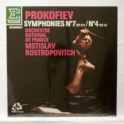 Sergei Prokofiev / Orchestre National De France / Mstislav Rostropovich Symphonies Nº7 Op.131 / Nº4 Op.47 Vinyl LP USED
