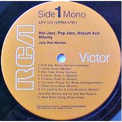 Jelly Roll Morton Hot Jazz, Pop Jazz, Hokum And Hilarity Vinyl LP USED