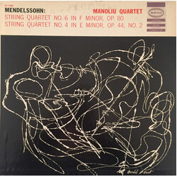 Felix Mendelssohn-Bartholdy / Manoliu Quartet String quartet No.6 n F minor, Op.80 - String quartet No.4 in E minor, Op.44 No.2 Vinyl LP USED