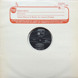 Diego Ortiz / Atrium Musicae De Madrid / Gregorio Paniagua Recercadas Vinyl LP USED