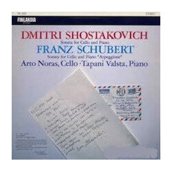 Dmitri Shostakovich / Franz Schubert / Arto Noras / Tapani Valsta Sonata For Cello And Piano / Sonata For Cello And Piano ”Arpeggione” Vinyl LP USED