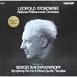 Sergei Vasilyevich Rachmaninoff / Leopold Stokowski / National Philharmonic Orchestra Symphony No.3 In A Minor. Op.44/Vocalise Vinyl LP USED