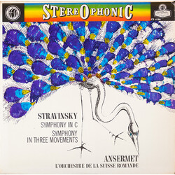 Igor Stravinsky / Ernest Ansermet / L'Orchestre De La Suisse Romande Symphony In C / Symphony In 3 Movements Vinyl LP USED