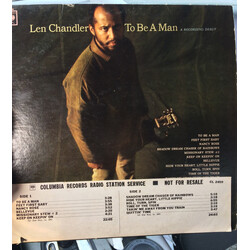Len Chandler To Be A Man A Recording Debut Vinyl LP USED