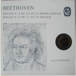 Ludwig van Beethoven / Inger Södergren Sonates N° 31 Op.110 En La Bémol Majeur,  Sonates N° 32 Op.111 En Ut Mineur11 Vinyl LP USED
