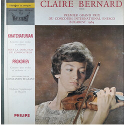 Aram Khatchaturian / Sergei Prokofiev / Claire Bernard Concerto Pour Violon Et Orchestre / Concerto Pour Violon Et Orchestre N°1 Vinyl LP USED