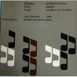 Jean Decroos / Danielle Dechenne / Claude Debussy / Gabriel Fauré Sonata In D Minor / Papillon; Sonata Nr 2 In G Minor Vinyl LP USED