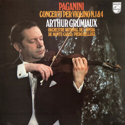 Arthur Grumiaux / Niccolò Paganini / Piero Bellugi / Orchestre National De L'Opéra De Monte-Carlo Concerti Per Violino N. 1 & 4 Vinyl LP USED
