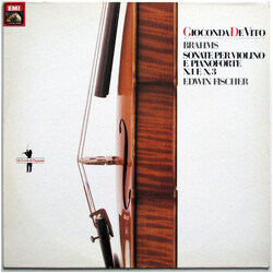 Gioconda De Vito / Johannes Brahms / Edwin Fischer Sonata Per Violino E Pianoforte N.1 E N.3 Vinyl LP USED