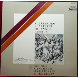 Alessandro Scarlatti / René Jacobs / Kurt Widmer / Basler Madrigalisten / Schola Cantorum Basiliensis Johannes-Passion Vinyl LP USED