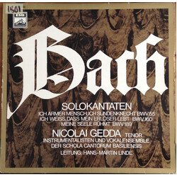 Nicolai Gedda / Hans-Martin Linde / Schola Cantorum Basiliensis / Johann Sebastian Bach Solokantaten Vinyl LP USED