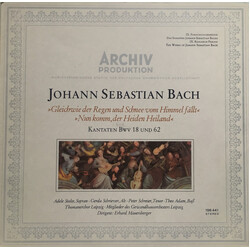 Johann Sebastian Bach / Adele Stolte / Gerda Schriever / Peter Schreier / Theo Adam / Thomanerchor / Mitglieder Des Gewandhausorchesters Leipzig / Erh