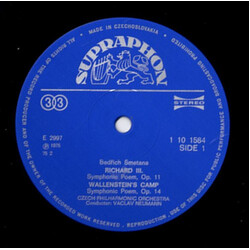Bedřich Smetana / The Czech Philharmonic Orchestra / Václav Neumann Richard III / Haakon Jarl / Wallenstein’s Camp / Shakespearean March Vinyl LP USED
