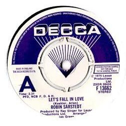 Robin Sarstedt Let's Fall In Love Vinyl 7" USED