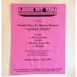 Pound Boys Affection USED VINYL 12INCH WHITE LABEL
