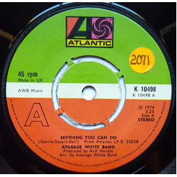 Average White Band Nothing You Can Do / I Just Can't Give You Up USED VINYL 7INCH 45 RPM SINGLE