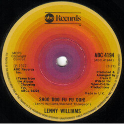 Lenny Williams Shoo Doo Fu Fu Ooh! / Problem Solver USED VINYL 7"