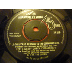 Queen Elizabeth II A Christmas Message To The Commonwealth Vinyl 7" USED
