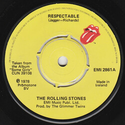 The Rolling Stones Respectable USED VINYL 7INCH 45 RPM SINGLE