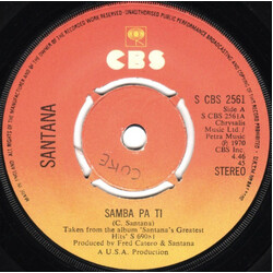 Santana Samba Pa Ti USED VINYL 7INCH 45 RPM