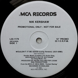 Nik Kershaw Wouldn't It Be Good USED VINYL 12INCH 33 S RPM PROMO