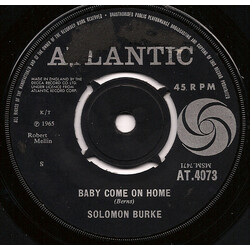 Solomon Burke Baby Come On Home USED VINYL 7INCH 45 RPM SINGLE