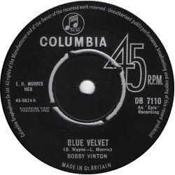 Bobby Vinton Blue Velvet USED VINYL 7INCH SINGLE 45 RPM