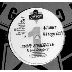 Jimmy Somerville To Love Somebody VINYL 12" USED