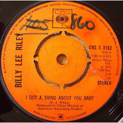Billy Lee Riley I Got A Thing About You Baby USED VINYL 7INCH 45 RPM