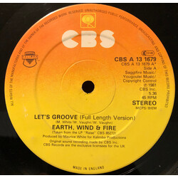 Earth, Wind & Fire Let's Groove USED VINYL 12INCH 45 RPM SINGLE STEREO