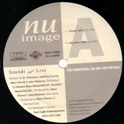 Nu Image (2) Sounds Of Love USED VINYL 12INCH PROMO 33 S RPM