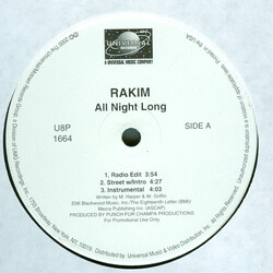 Rakim All Night Long / Uplift VINYL 12" USED