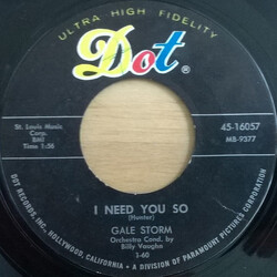 Gale Storm On Treasure Island / I Need You So USED VINYL 7INCH 45 RPM SINGLE