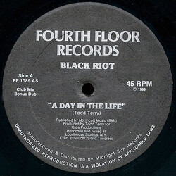 Black Riot A Day In The Life VINYL 12" USED