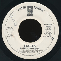 Eagles Hotel California USED VINYL 7INCH 45 RPM SINGLE PROMO STEREO MONO