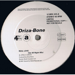 Drizabone Real Love (Remix) USED VINYL 12INCH 45 RPM LIMITED EDITION PROMO