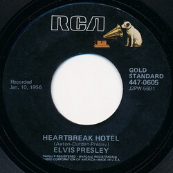 Elvis Presley Heartbreak Hotel USED VINYL 7INCH 45 RPM SINGLE REISSUE STYRENE