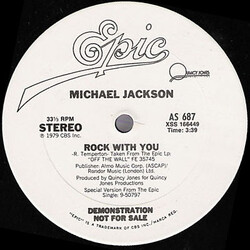 Michael Jackson Rock With You USED VINYL 12INCH 33 S RPM PROMO