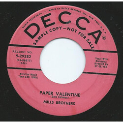 The Mills Brothers Paper Valentine / The Urge Vinyl 7" USED