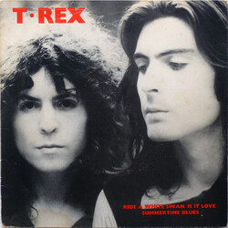 T. Rex Ride A White Swan / Is It Love / Summertime Blues USED VINYL 7INCH 45 RPM SINGLE CARD BACKED