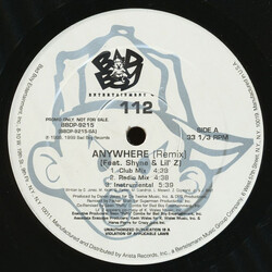 112 / Shyne / Lil' Zane Anywhere (Remix) USED VINYL 12INCH 33 S RPM PROMO