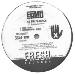 EPMD The Big Payback USED VINYL 12INCH 33 S RPM PROMO