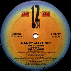 Nancy Martinez For Tonight USED VINYL 12INCH 33 S RPM SINGLE