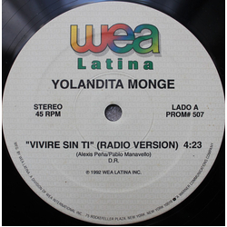 Yolandita Monge Vivire Sin Ti Vinyl 12" USED