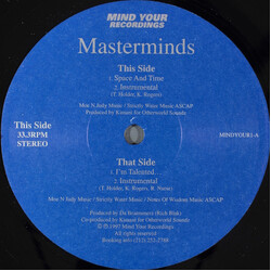 Masterminds Space And Time / I'm Talented... USED VINYL 12INCH 33 S RPM STEREO
