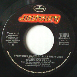 Tears For Fears Everybody Wants To Rule The World USED VINYL 7INCH 45 RPM SINGLE
