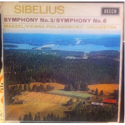 Jean Sibelius / Lorin Maazel / Wiener Philharmoniker Symphony No. 3 / Symphony No. 6 Vinyl LP USED