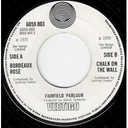 Fairfield Parlour Bordeaux Rose USED VINYL 7INCH SINGLE