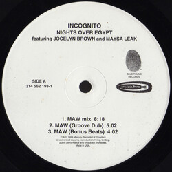 Incognito / Jocelyn Brown / Maysa Leak Nights Over Egypt USED VINYL 12INCH 33 S RPM