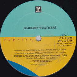 Barbara Weathers Where Can You Run Vinyl 12" USED